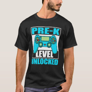 T-shirt Pré-K Retour À L'École 2022 Niveau Déverrouillé Vi