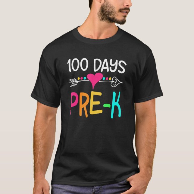 T-shirt Pre K Squad Teacher Student Team 100th Day Of Scho (Devant)
