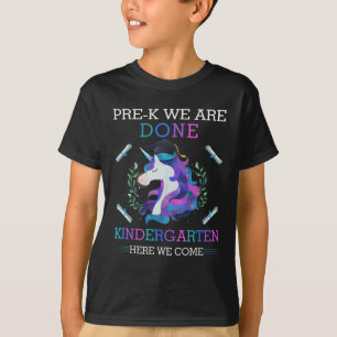 T-shirt Pré-K Terminé Graduation Magique Unicorn Kinderg