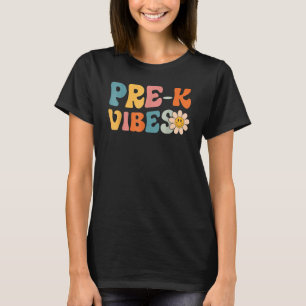 T-shirt Pre K Vibes Pre Kindergarten Team Retro 1er Jour D