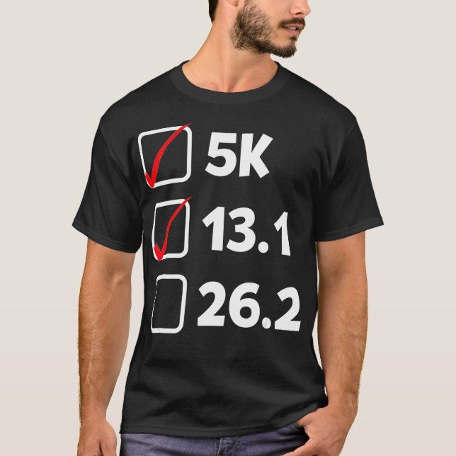 T-shirt Pre Marathon Checklist Funny Running  (Devant)