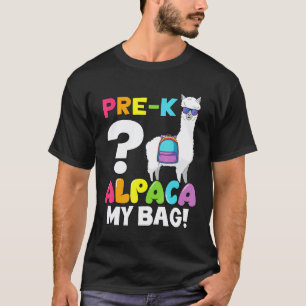 T-shirt Pré-maternelle Alapaca Mon Sac Lama Premier Jour D