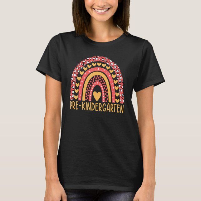 T-shirt Pré Maternelle Pré K Enseignants Filles Garçons Re (Devant)