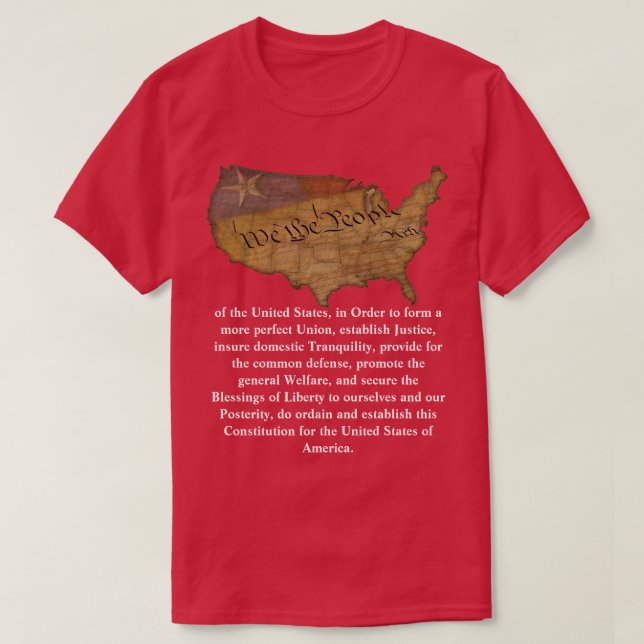 T-shirt Préambule de la Constitution des États-Unis (Design devant)