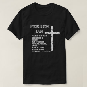 T-shirt Prêcher sur la citation avec KJV 2 Timothy Scriptu