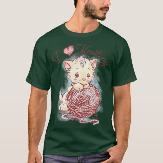 T-shirt Précious Moments Kitten I Love Knitting