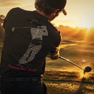 T-shirt Precision Wins Quietly Golf Art dactylographié