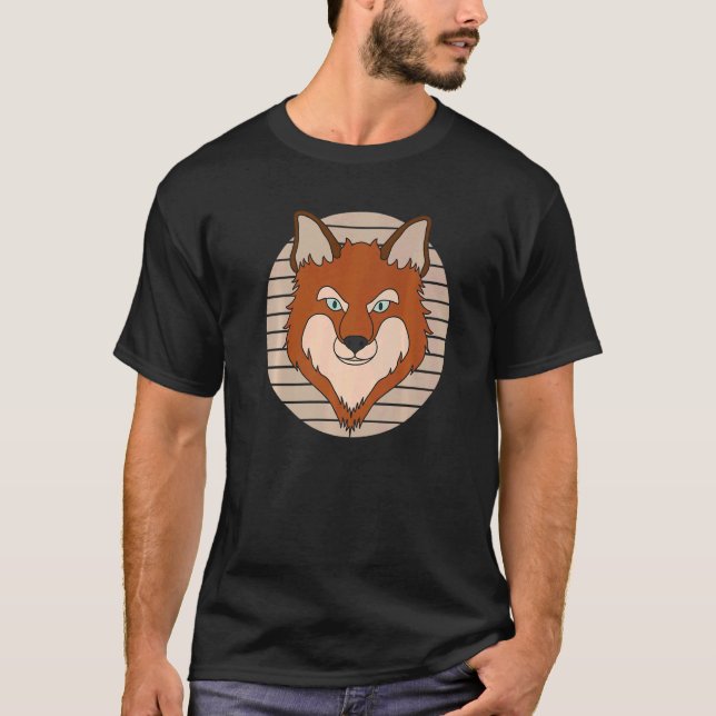 T-shirt Prédateur sauvage de la forêt de Renard Rouge avec (Devant)
