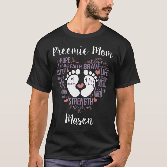T-shirt Preemie Maman Mason Chemise (Devant)