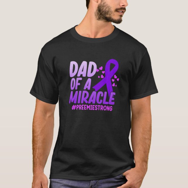 T-shirt Preemie Papa Prématuré Mois de sensibilisation à l (Devant)