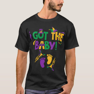 T-shirt Pregnancy Announcement Mardi Gras