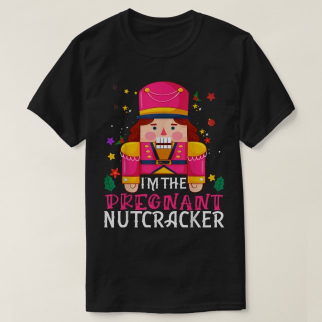 T-shirt Pregnant Nutcracker Matching Family Group Christma (Design devant)