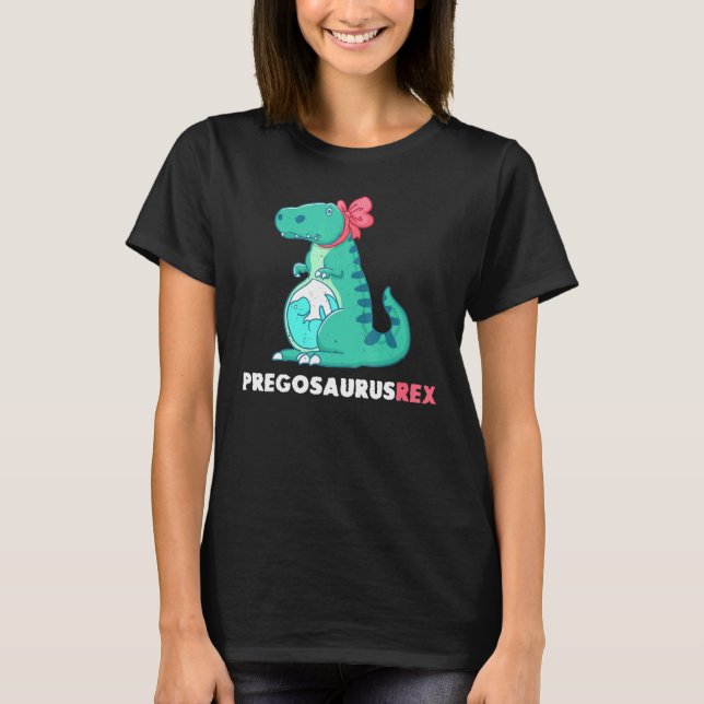T-shirt Pregosaurus Rex Dinosaur Faire-part de grossesse 1 (Devant)