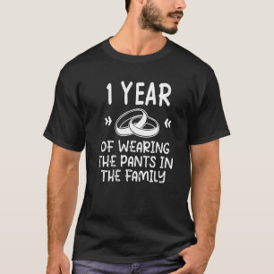T-shirt Premier 1er 1 an Mariage Anniversaire Pants Mari