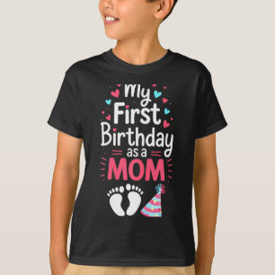 T-shirt Premier anniversaire en tant que maman femme maman