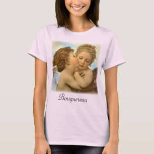 T-shirt Premier Baiser (détail d'ange) par Bouguereau