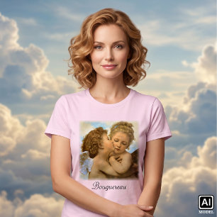 T-shirt Premier Baiser (détail d'ange) par Bouguereau