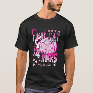 T-shirt Premier Chat Sur Mars Astronaute Chat 1