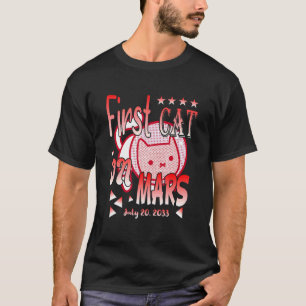 T-shirt Premier Chat Sur Mars Astronaute Chat 2