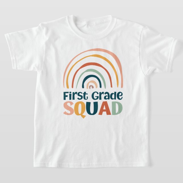 T-shirt Premier grade Squad coloré rétro boho arc-en-ciel (Poser)