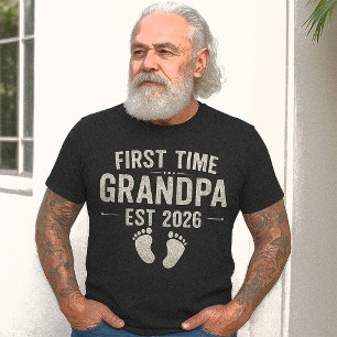 T-shirt Premier Grand-Père Est. 2026   Nouveau grand-paren