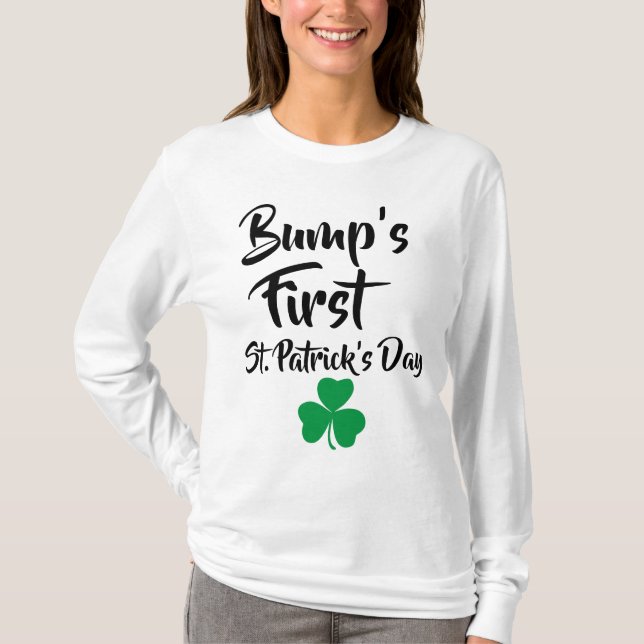 T-shirt Premier Irlandais de shamrock du Jour de la Saint (Devant)