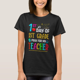 T-shirt Premier Jour De 1re Année Prière Pour Mon Enseigna