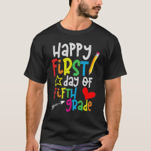 T-shirt Premier Jour De Cinquième Année Enseignant Retour 