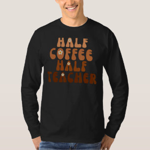 T-shirt Premier Jour De L'École Demi Café Demi-Enseignant 