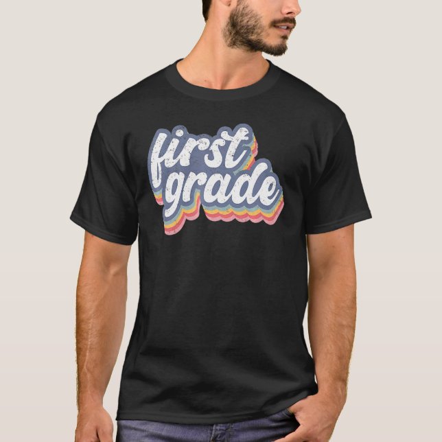 T-shirt Premier jour de l'école Enseignant de 5e année 1er (Devant)