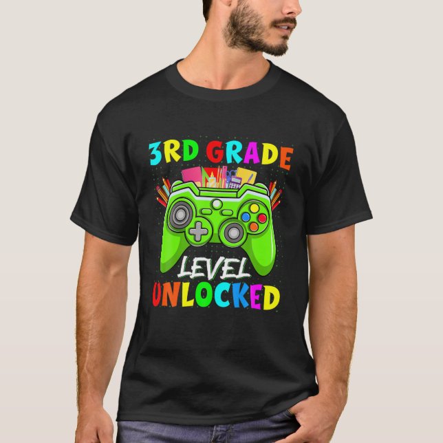 T-shirt Premier Jour De L'École Garçon Fille 3E Niveau De  (Devant)