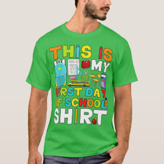 T-shirt Premier Jour De L'École Garçons Filles Retour À L'