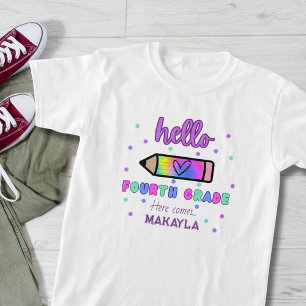 T-shirt Premier jour de l'école Personnalisé 4e année