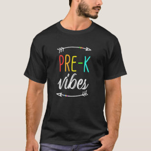 T-shirt Premier Jour De L'École Pré K Vibes Conception Pou