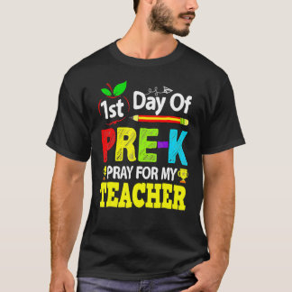 T-shirt Premier Jour De Pré-Maternelle Priez Pour Mon Ense