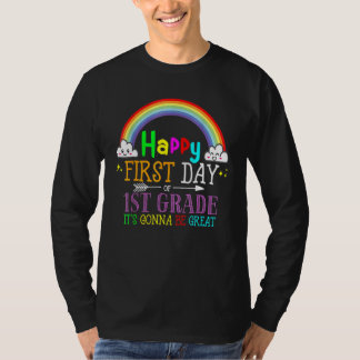 T-shirt Premier Jour De Première Année Bonjour 1Ème Année
