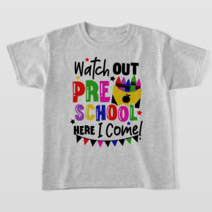 T-shirt Premier jour de préscolaire Attention