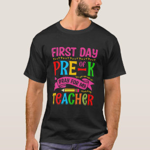 T-shirt Premier Jour De Prière Pré-K Pour Mon Enseignant