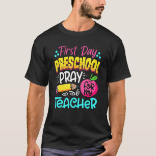 T-shirt Premier Jour De Prière Préscolaire Pour Mon Enseig