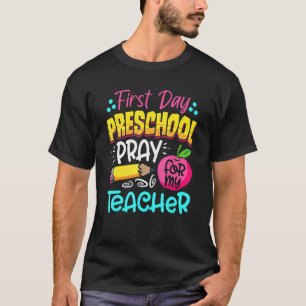 T-shirt Premier Jour De Prière Préscolaire Pour Mon Enseig