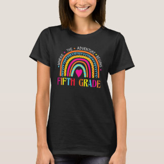 T-shirt Premier Jour De Scho Enseignant De Cinquième Année