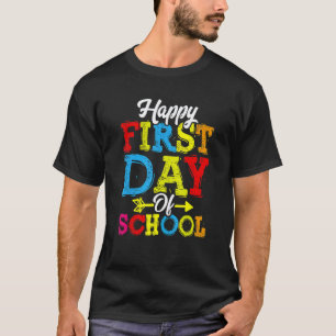 T-shirt Premier Jour D'école Enseignant Élèves Rentrent À
