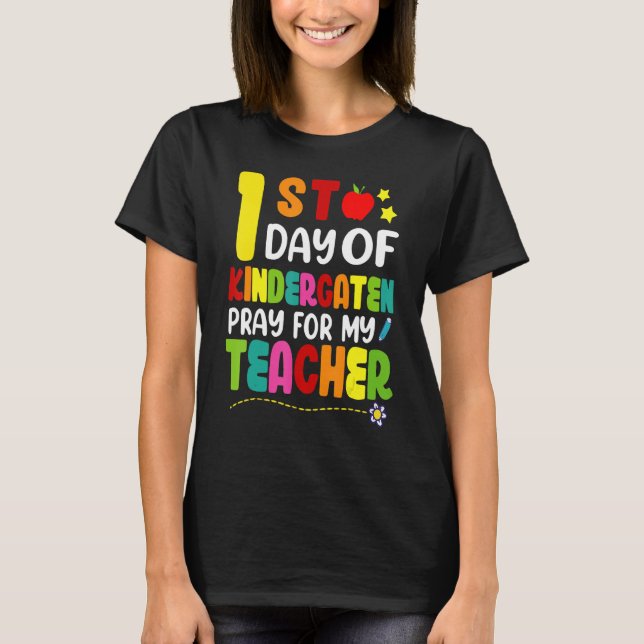 T-shirt Premier Jour D'Enfance Priez Pour Mon Amusement En (Devant)