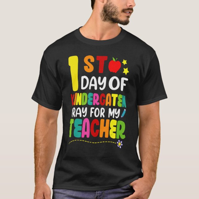 T-shirt Premier Jour D'Enfance Priez Pour Mon Amusement En (Devant)