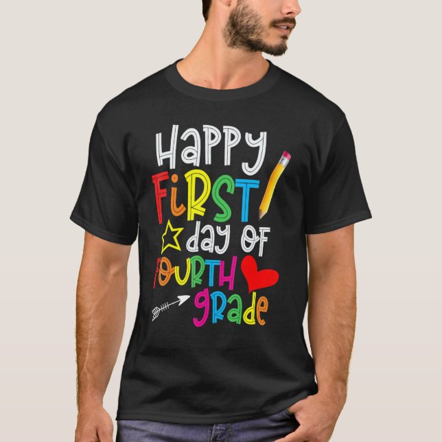 T-shirt Premier Jour D'Enseignant De Quatrième Année Retou (Devant)