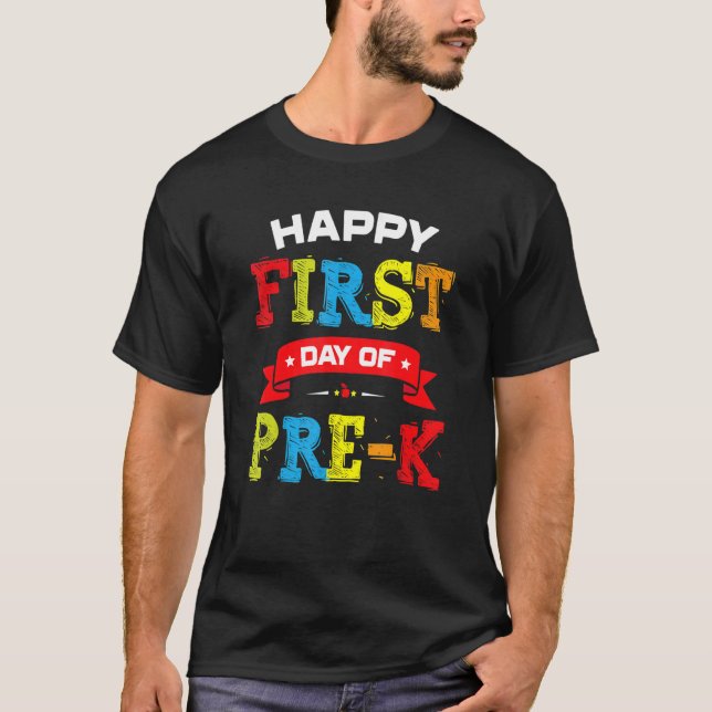 T-shirt Premier Jour D'Enseignants Pré K Étudiants Préscol (Devant)