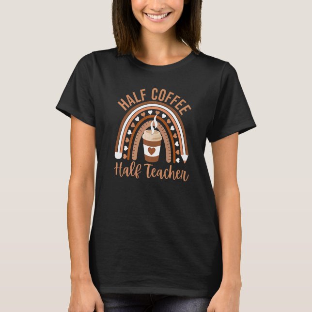 T-shirt Premier Jour Retour À L'École Demi Café Demi Ensei (Devant)