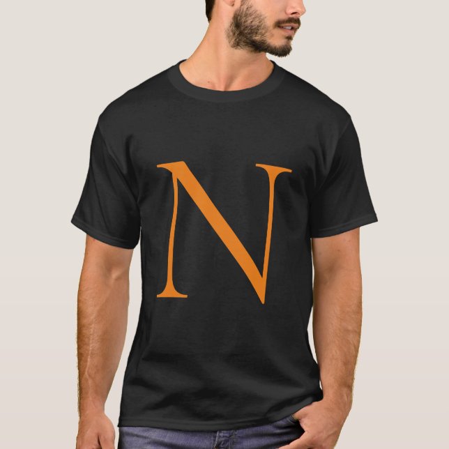 T-shirt Premier monogramme manuscrit propre nom noir (Devant)