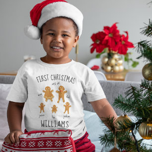 T-shirt Premier Noël Adopté Famille De Pain D'Arme Personn