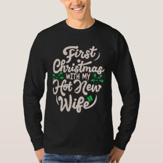 T-shirt Premier Noël Avec Ma Nouvelle Femme Chaude Couples